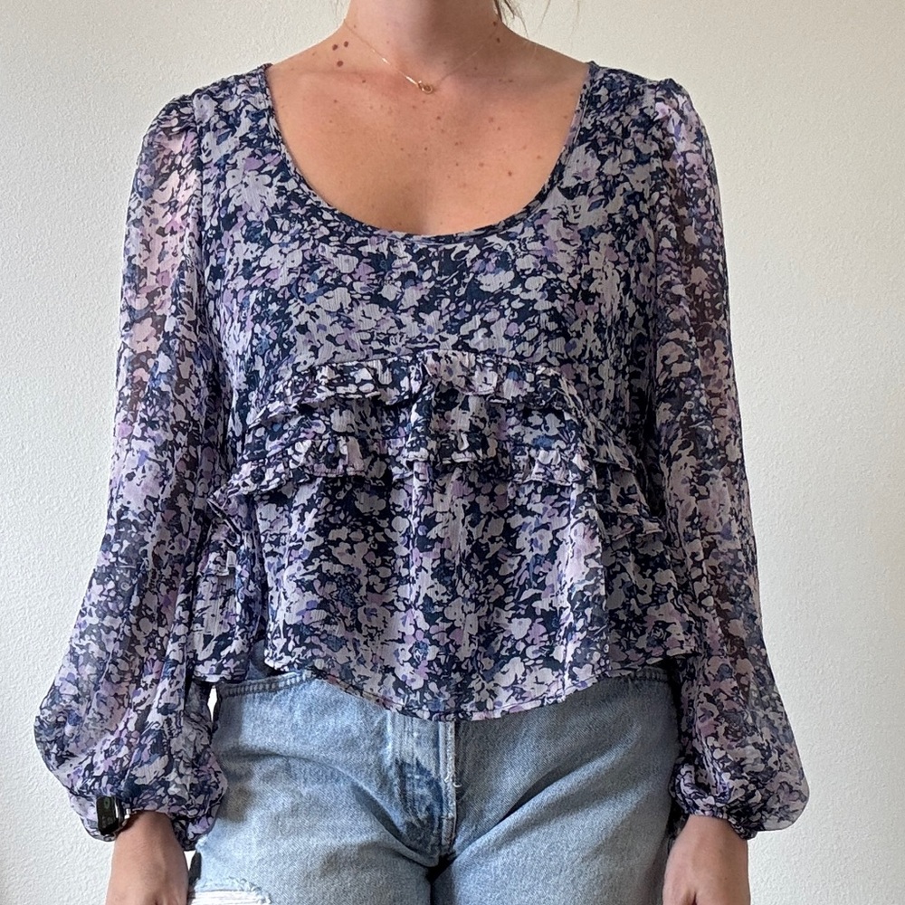Abercrombie Floral Chiffon Blouse